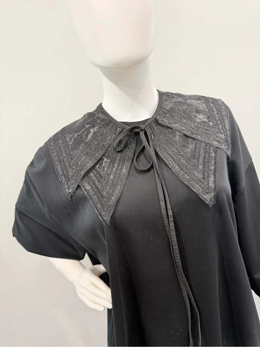 Black Lace Detachable Collar Tie Necklace